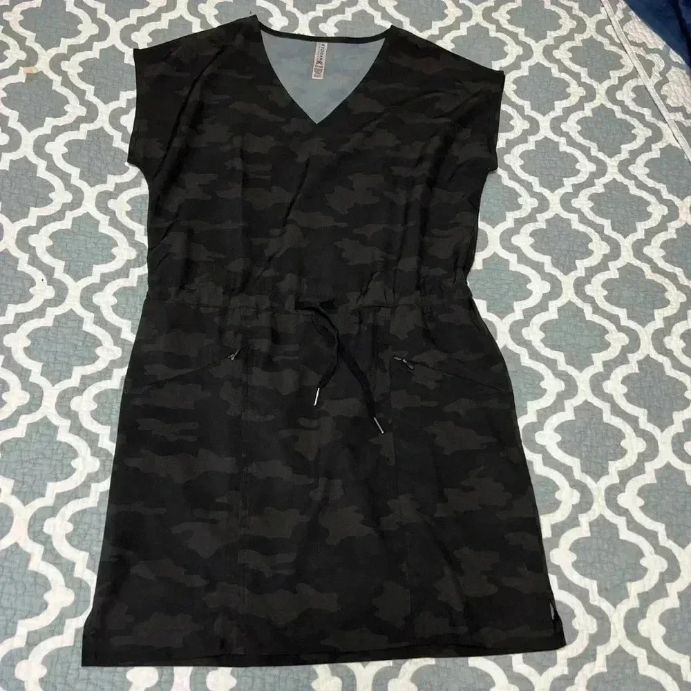 KYODAN Outdoors Camouflage Tie Waist Dress - Petite XS